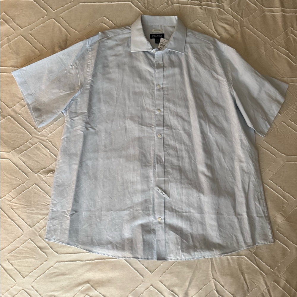 Jos. A. Bank Light Blue Casual Linen Button Down Shirt
